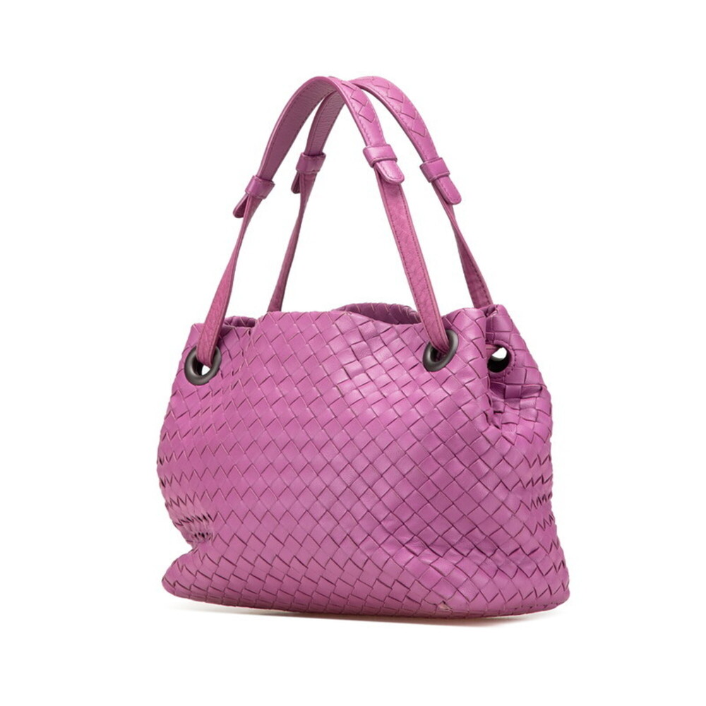 Bottega Veneta Intrecciato Handbag in Purple Leather for Women - Picture 2 of 13